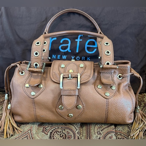 Rafē New York Handbags - Rafē New York Cognac Leather Shoulder Bag w/Gold Hardware Dust Bag Included EUC